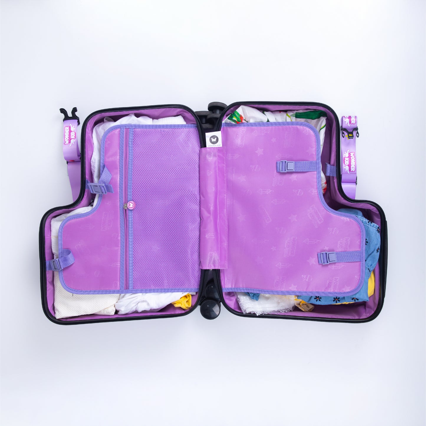Combo Galaxy Boy & Wonder Girl Sit - On Luggage/Blue & Purple - COMBO 10%OFF
