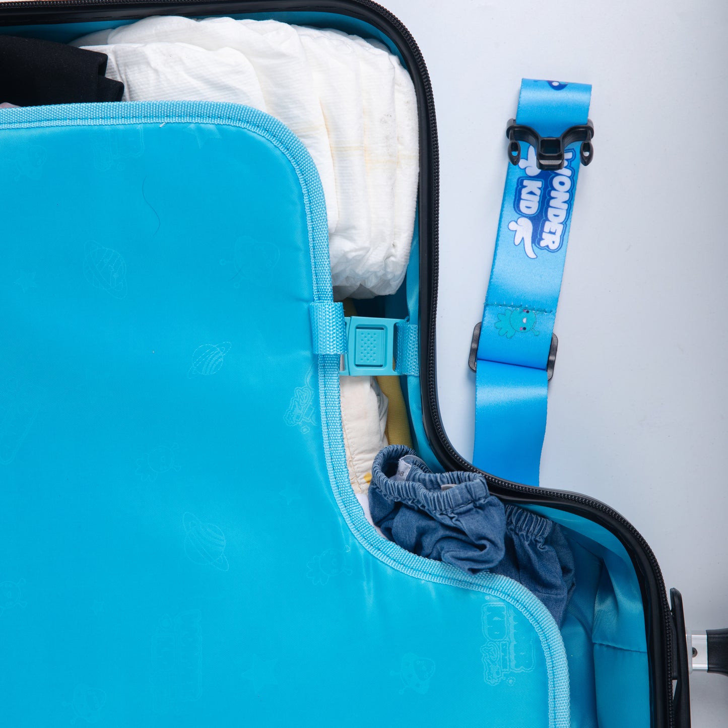 Combo Galaxy Boy & Wonder Girl Sit - On Luggage/Blue & Purple - COMBO 10%OFF