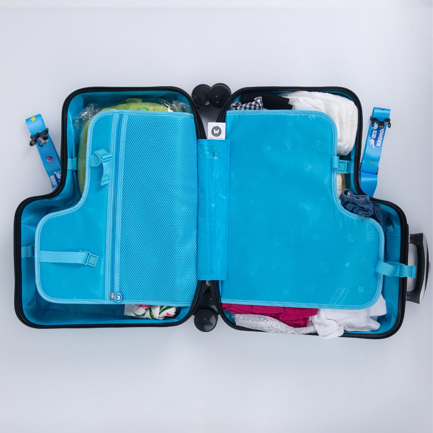 Combo Galaxy Boy & Wonder Girl Sit - On Luggage/Blue & Purple - COMBO 10%OFF