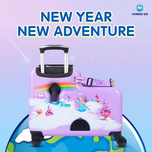 Wonder Girl Sit - On Luggage/Purple