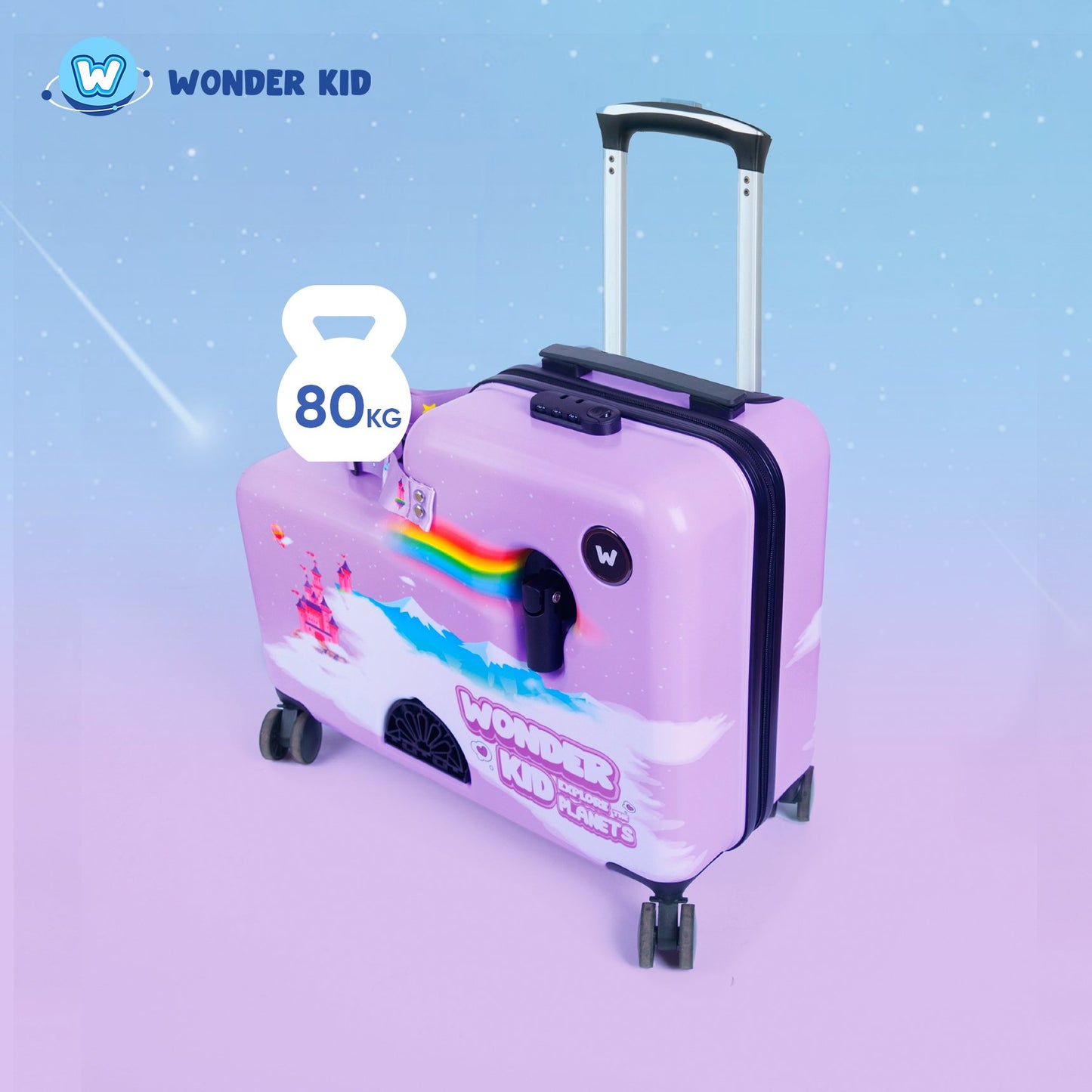 Wonder Girl Sit - On Luggage/Purple