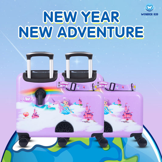 Combo 2 Wonder Girl Sit - On Luggage/Purple - COMBO 10%OFF