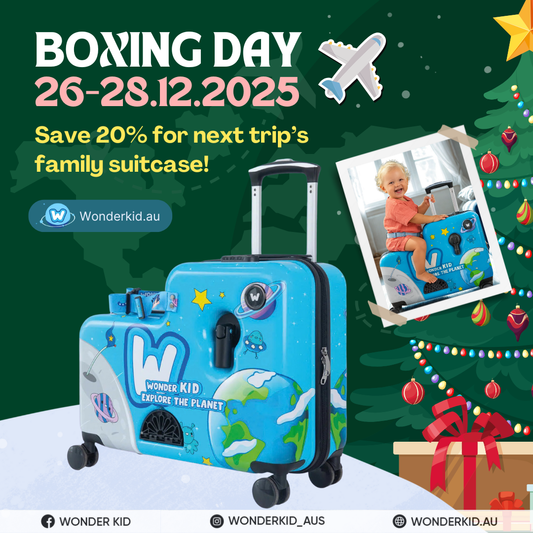 CHRISTMAS - 20% OFF🎄 Galaxy Boy Sit - On Luggage/Blue